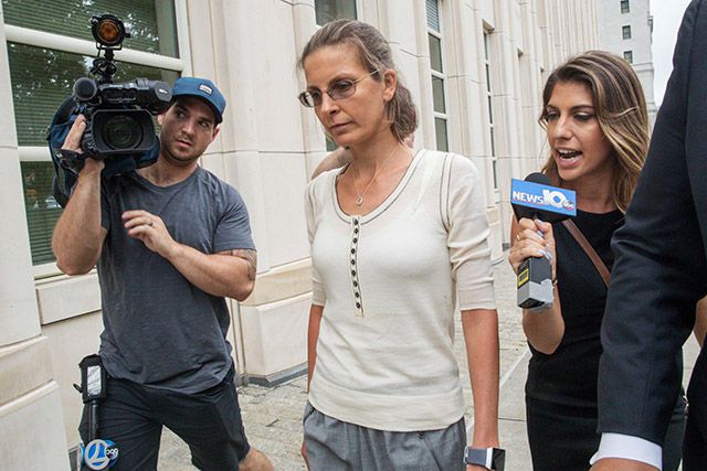 Clare Bronfman at the federal courthouse in Brooklyn, June 2017